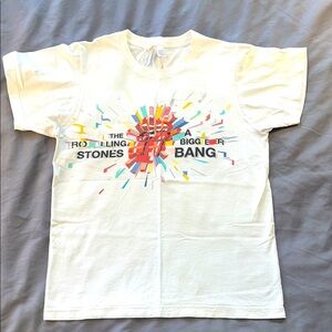 ROLLING STONES T Shirt White A Bigger Bang 2006 VTG Y2K Tour Concert